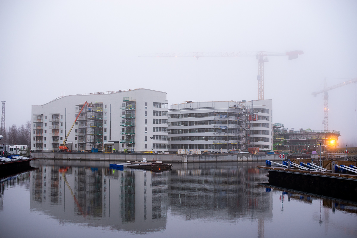 Nelab installerar hissarna i Luleås nya bostadsområde Kuststad